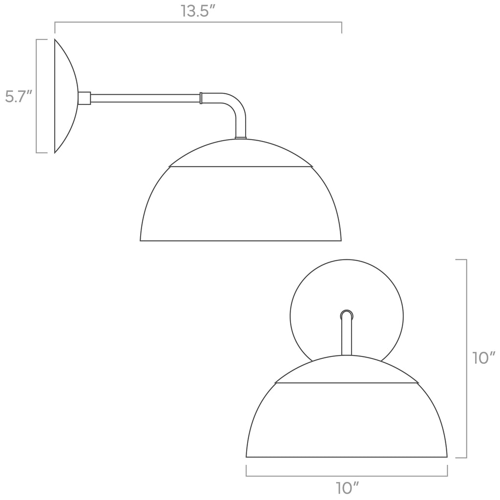 Color Cadbury Sconce 10"