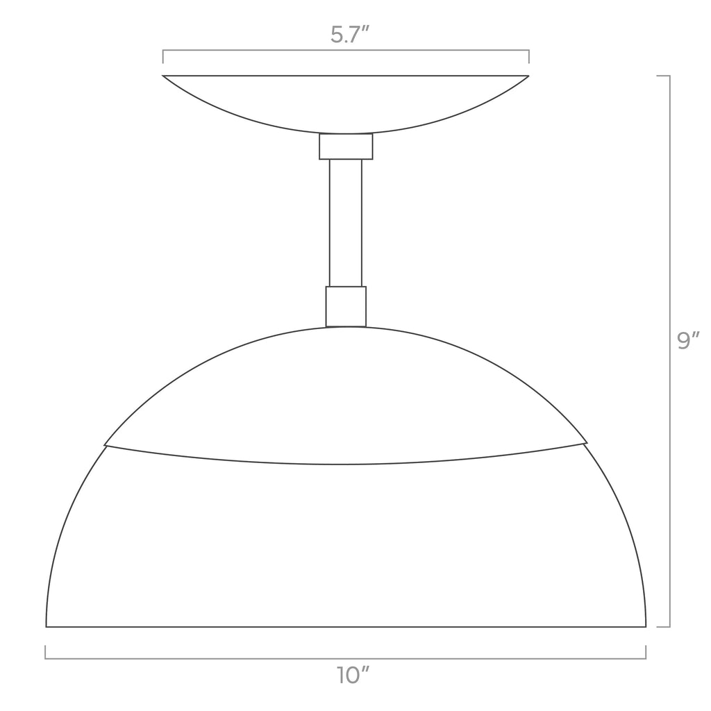 Color Cadbury Flush Mount 10"
