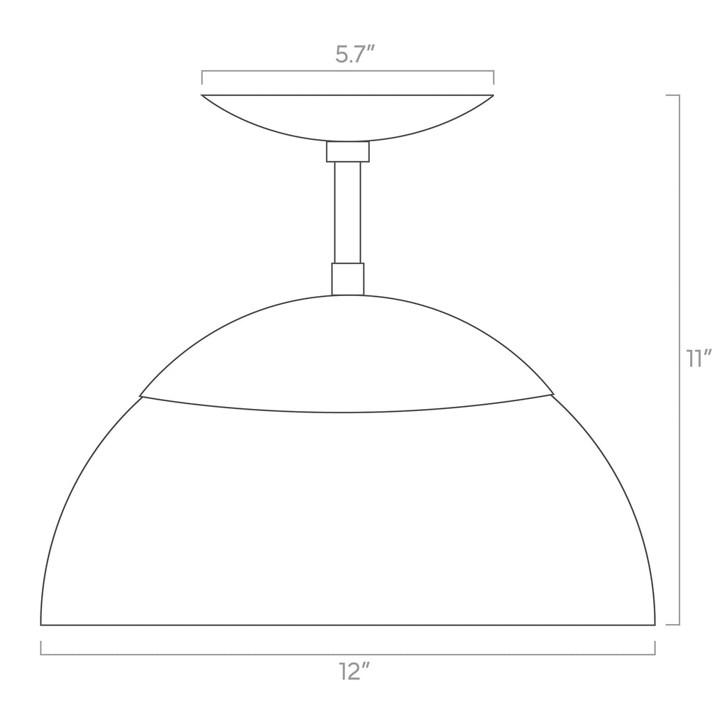 Color Cadbury Flush Mount 12"